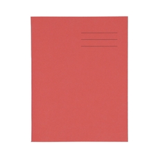 9x7" Exercise Book 80 Page, 5mm Squared, Red - Pack of 100